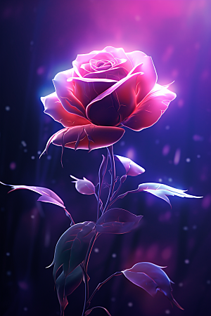 情人节玫瑰告白光泽素材