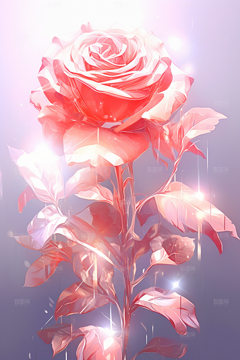 情人节玫瑰高清3D素材