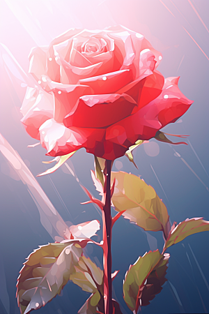 情人节玫瑰爱情红色素材