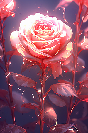 情人节玫瑰质感唯美素材