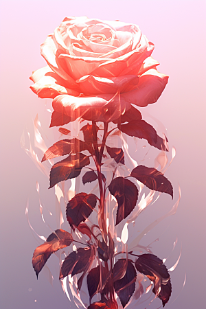 情人节玫瑰立体唯美素材