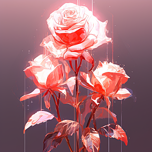 情人节玫瑰质感爱情素材
