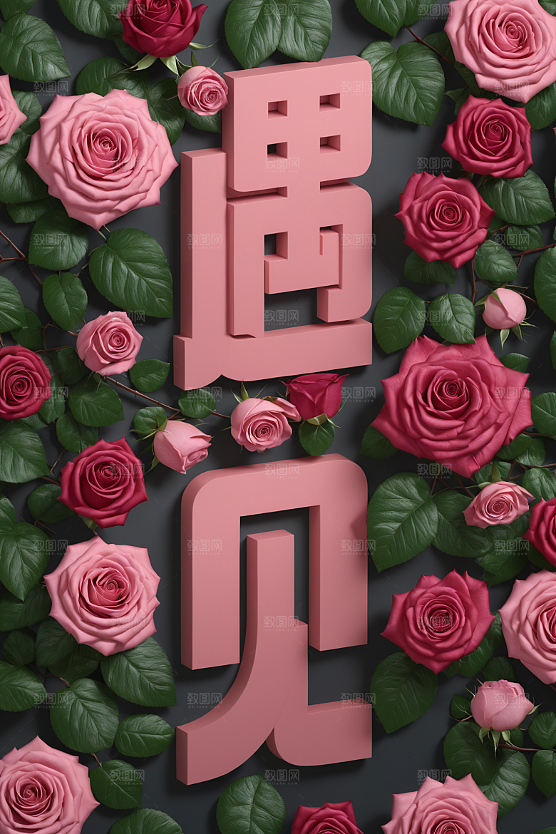 情人节词汇爱情高清艺术字