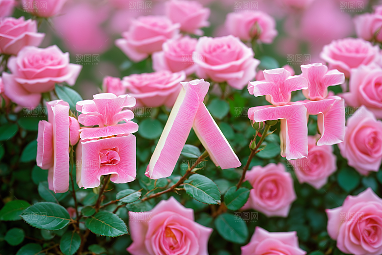 情人节词汇3D爱情艺术字