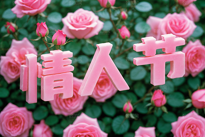 情人节词汇爱情高清艺术字