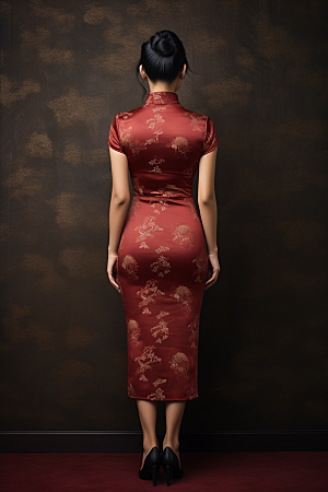 旗袍中国风新中式摄影图