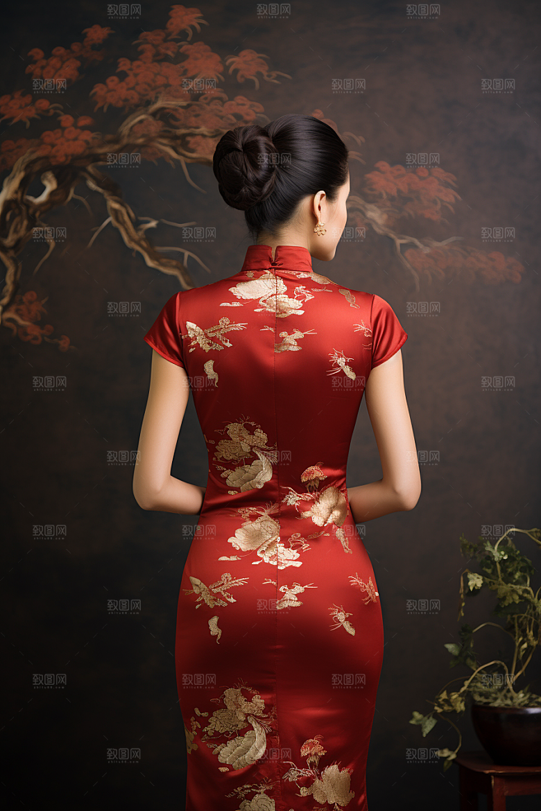 旗袍优雅经典摄影图