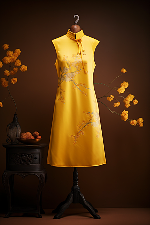旗袍优雅中国风摄影图