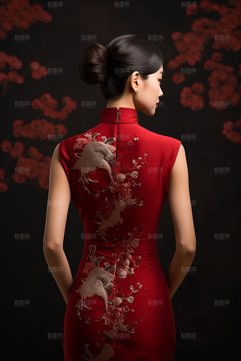 旗袍传统服饰民国风摄影图