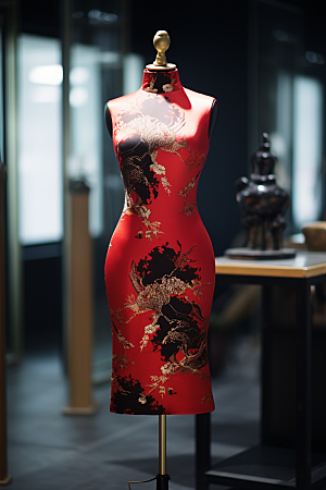 旗袍华贵中国风摄影图
