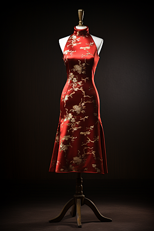 旗袍经典传统服饰摄影图
