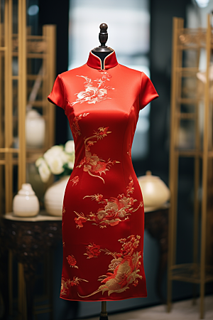 旗袍新中式中国风摄影图