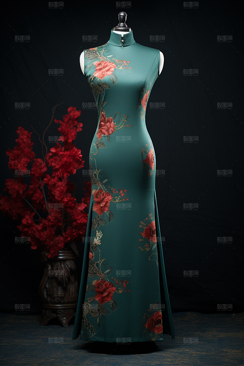 旗袍经典华贵摄影图