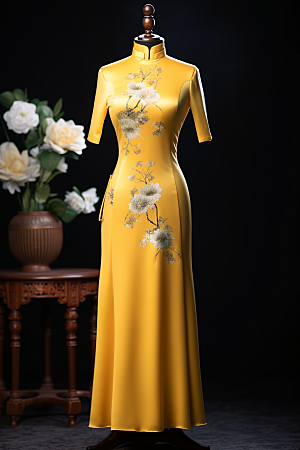 旗袍新中式高清摄影图