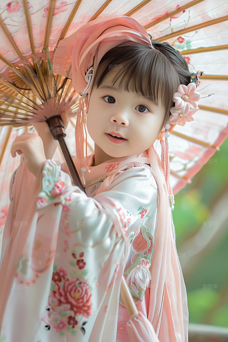 泉州簪花地方特色装饰摄影图