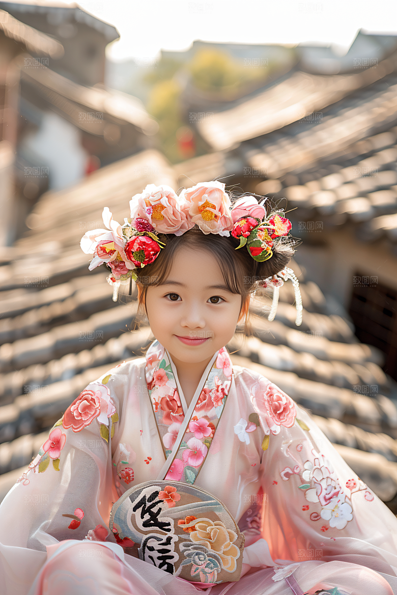 泉州簪花装饰精美摄影图