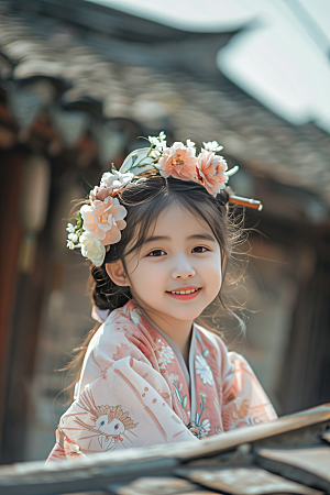 泉州簪花装饰精美摄影图