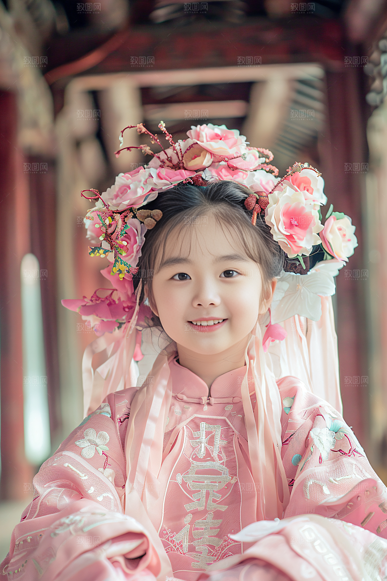 泉州簪花高清人物摄影图