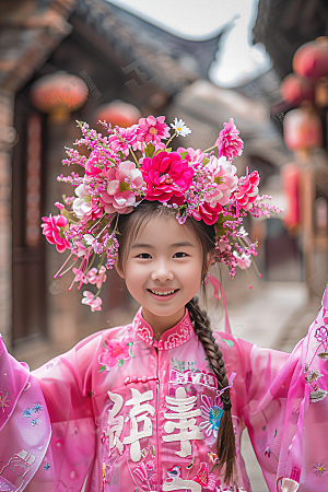 泉州簪花花冠福建摄影图