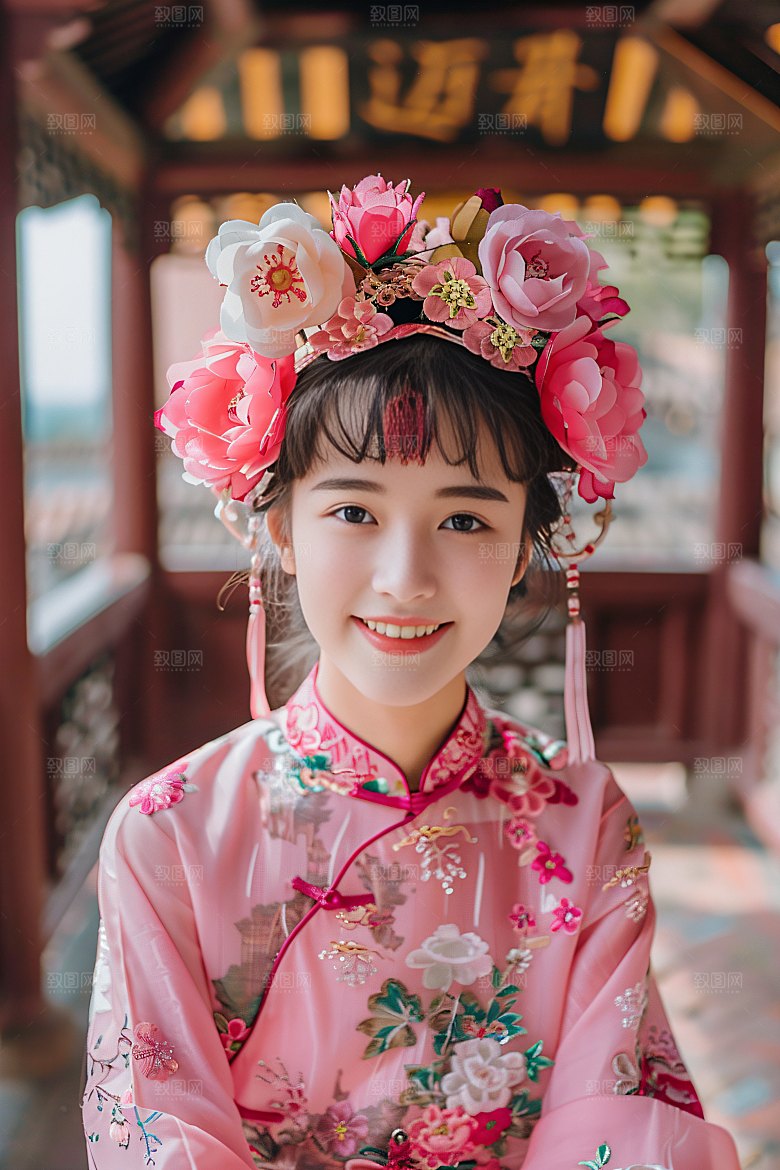 泉州簪花花卉福建摄影图