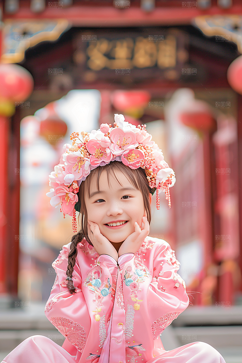 泉州簪花福建装饰摄影图