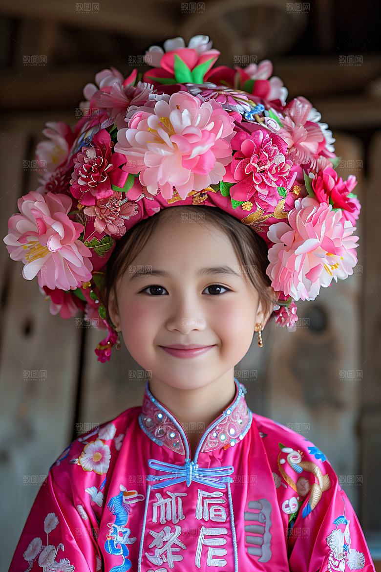 泉州簪花装饰精美摄影图