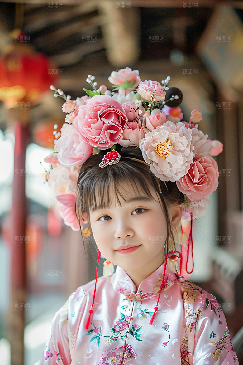 泉州簪花花冠高清摄影图