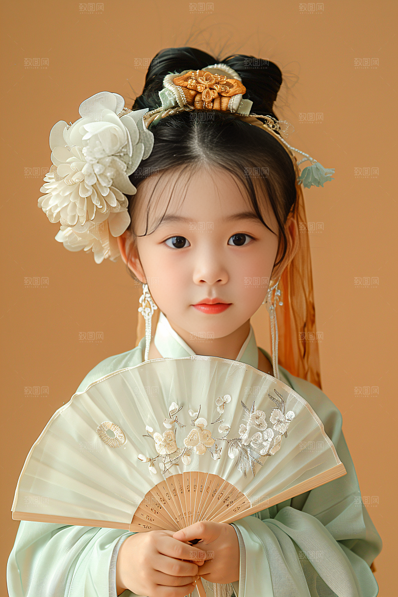 泉州簪花唯美人物摄影图