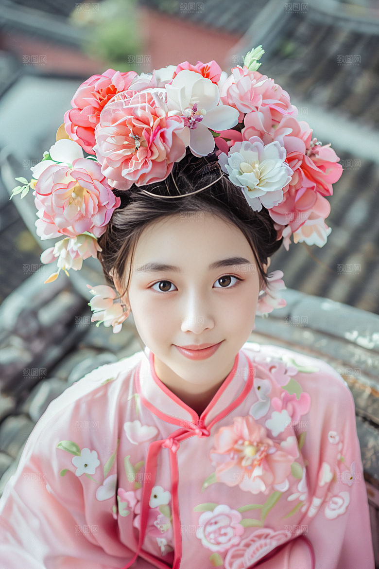泉州簪花福建精美摄影图