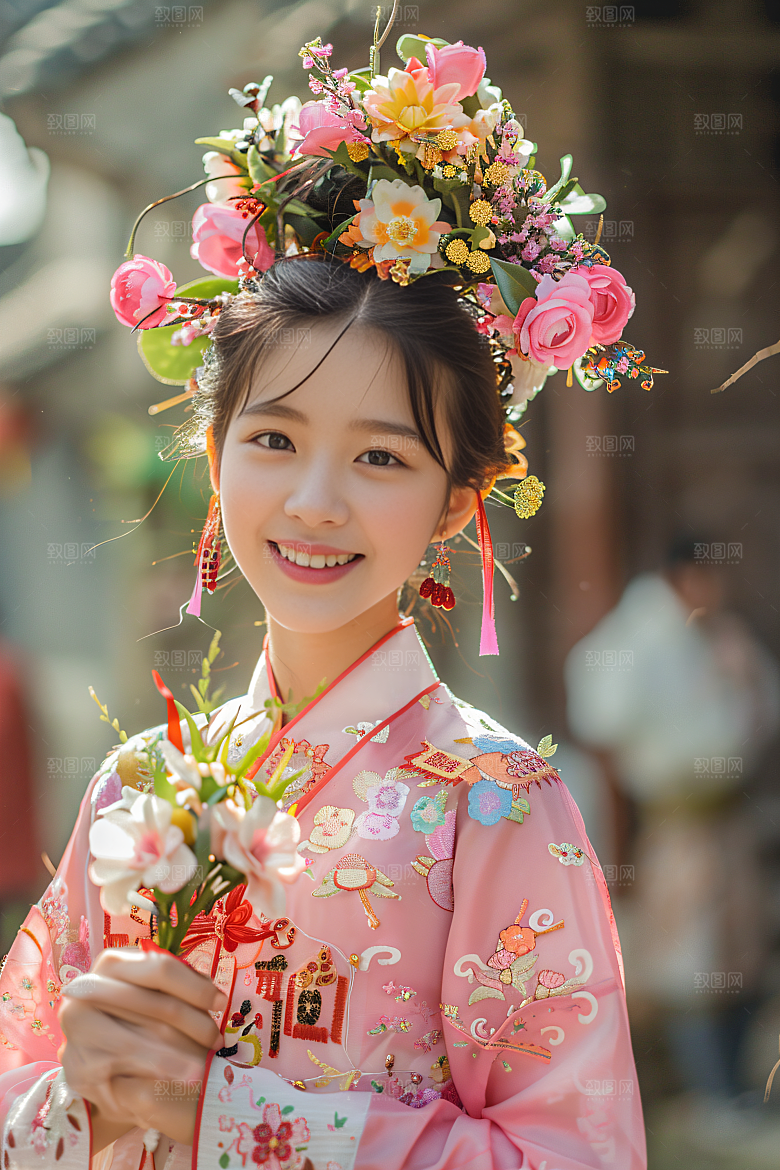 泉州簪花精美高清摄影图