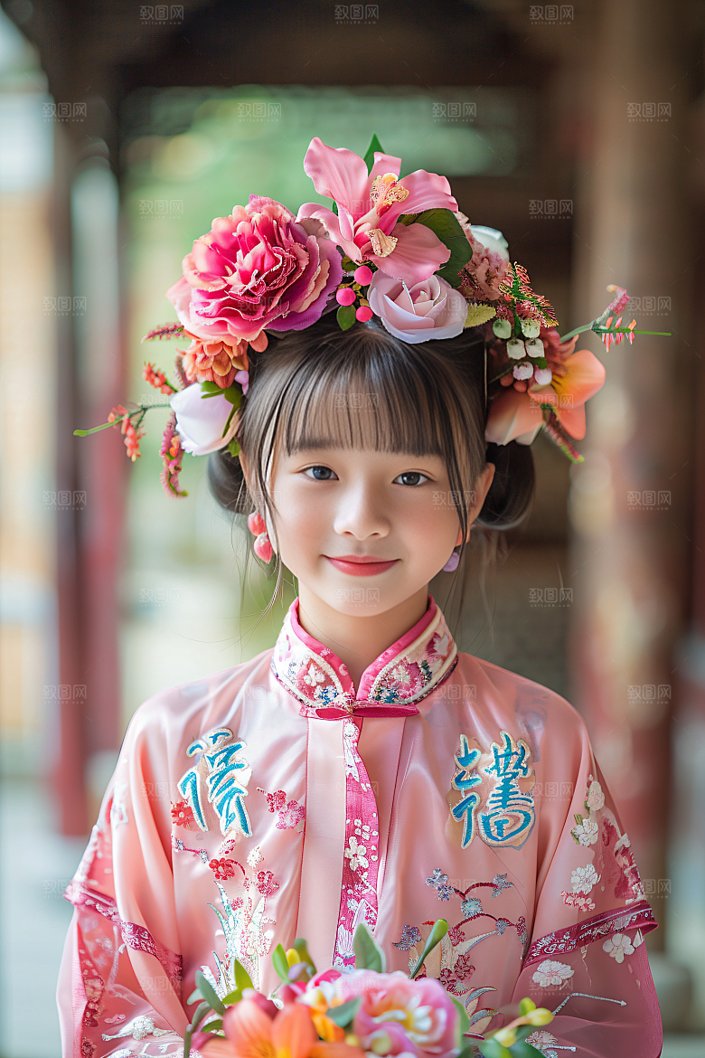 泉州簪花花卉福建摄影图