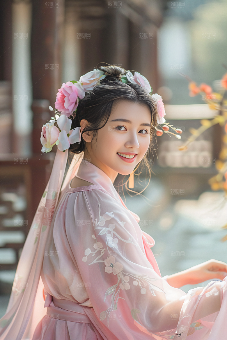 泉州簪花福建人物摄影图