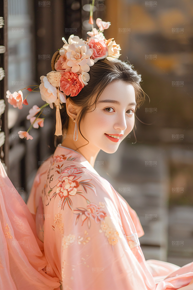 泉州簪花福建人物摄影图