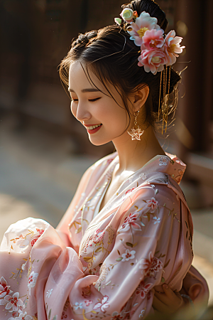 泉州簪花装饰福建摄影图