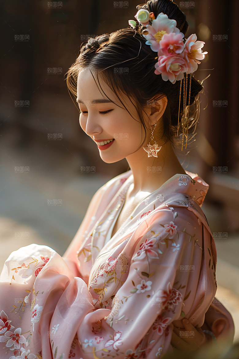 泉州簪花装饰福建摄影图