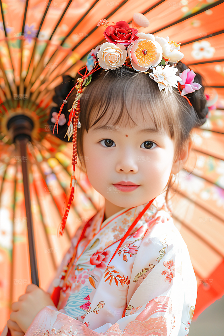 泉州簪花装饰精美摄影图