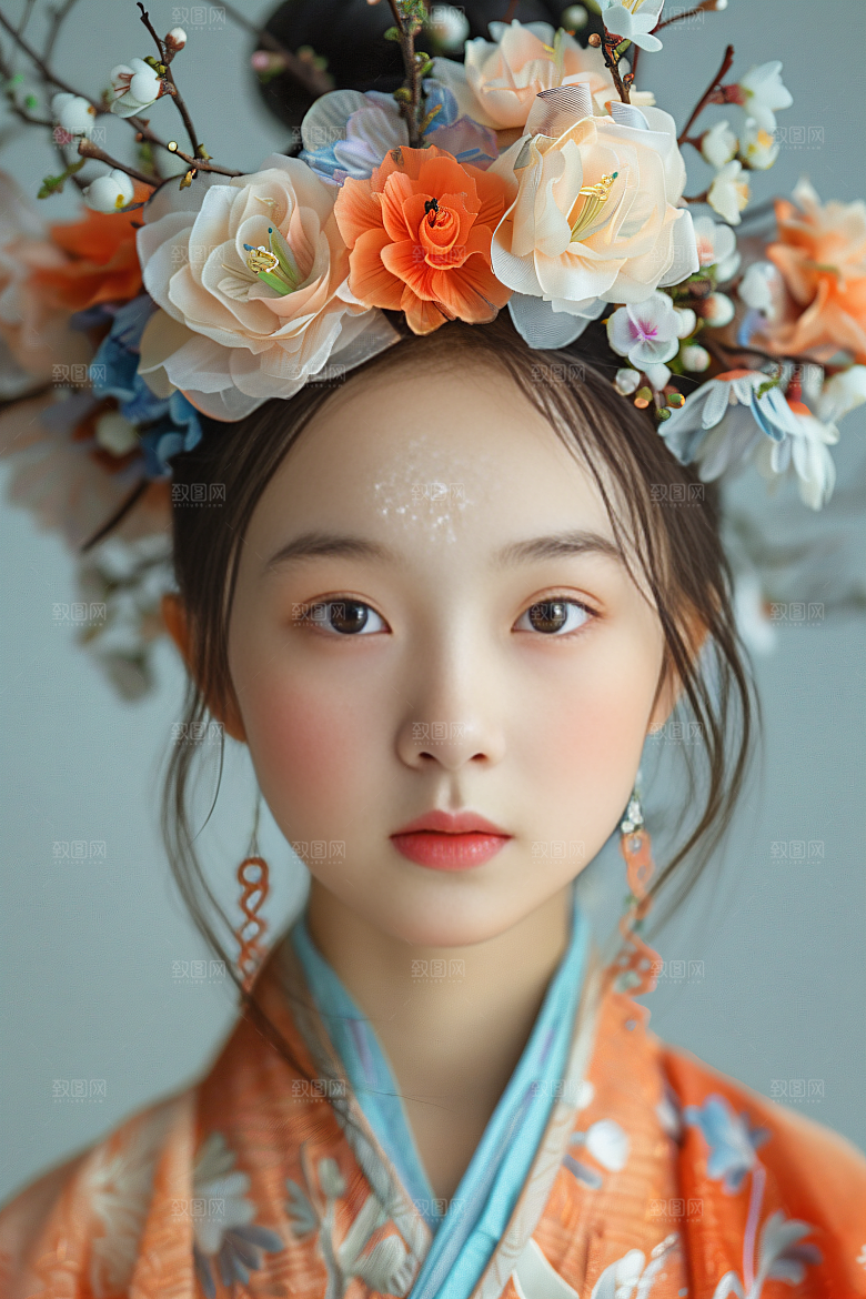 泉州簪花福建唯美摄影图