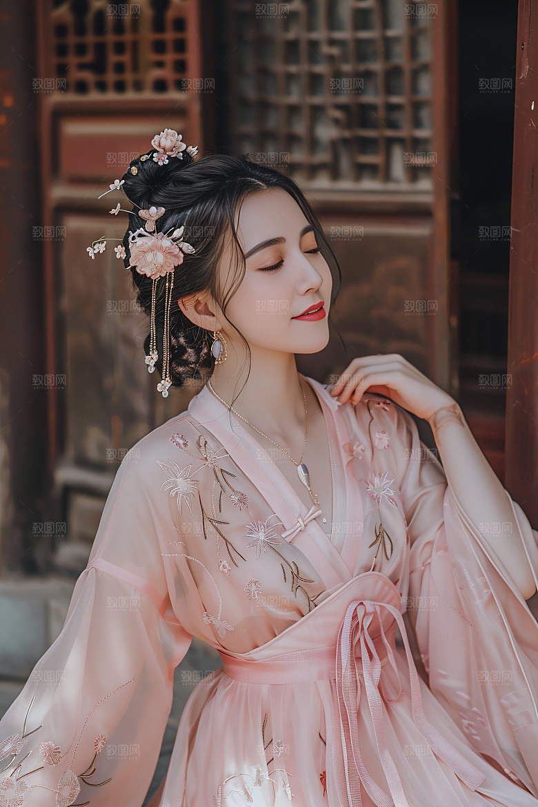 泉州簪花花卉高清摄影图