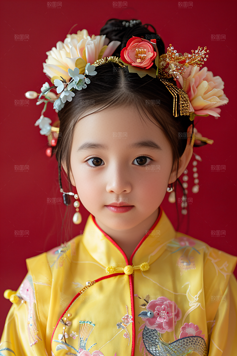 泉州簪花唯美精美摄影图