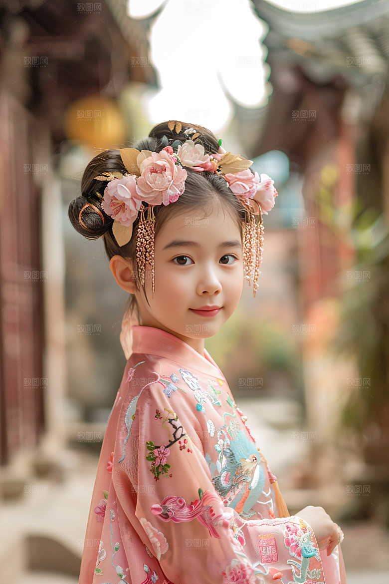 泉州簪花福建女性肖像摄影图