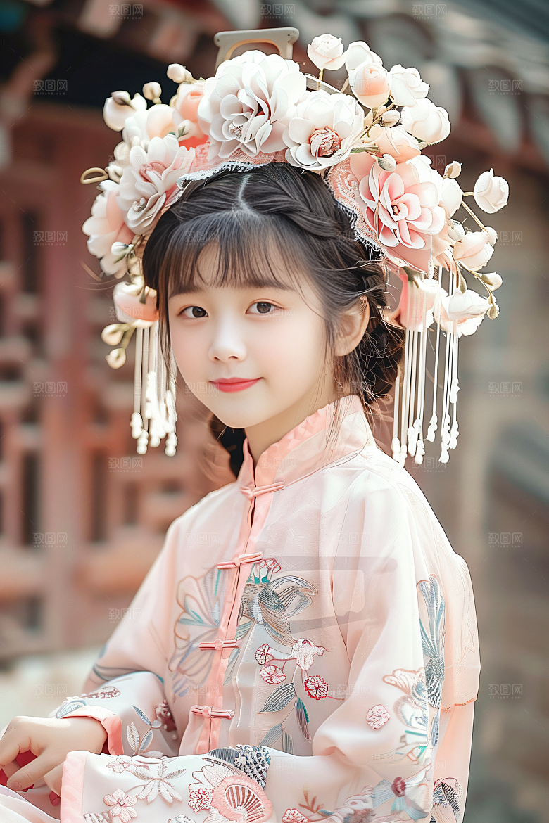 泉州簪花装饰高清摄影图