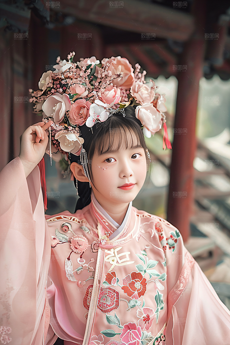 泉州簪花福建唯美摄影图