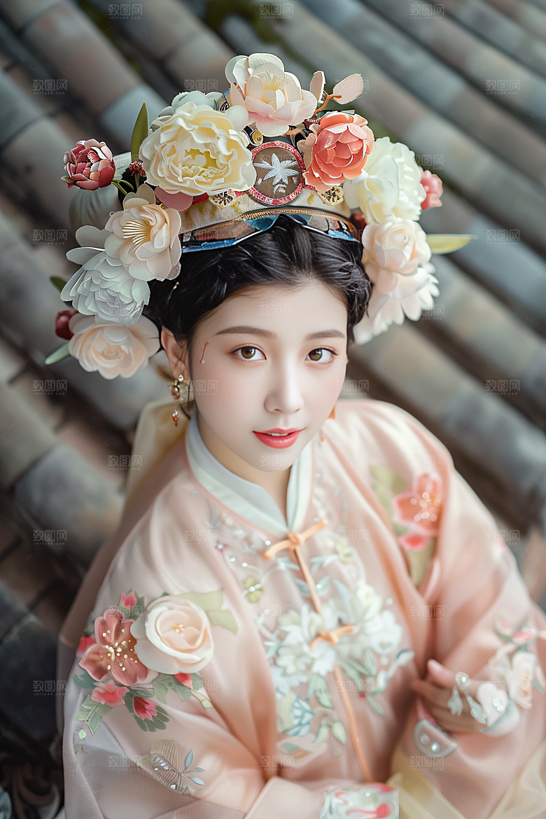 泉州簪花地方特色高清摄影图