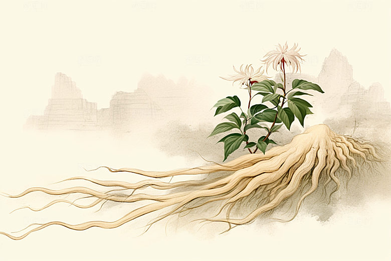 人参医疗健康插画