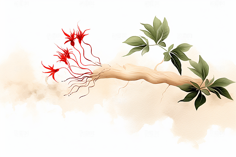 人参医学药方插画