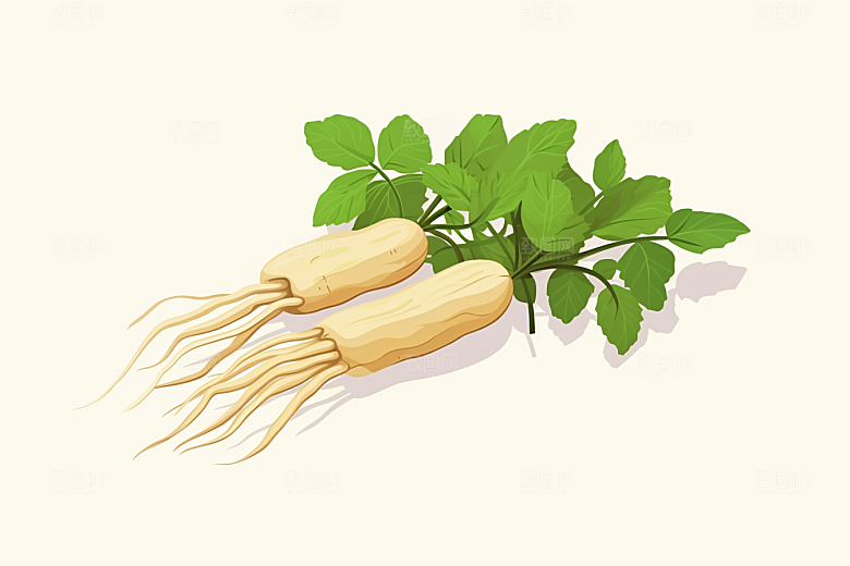 人参医疗手绘插画