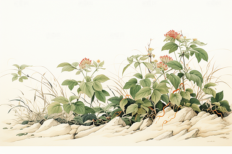 人参医学健康插画