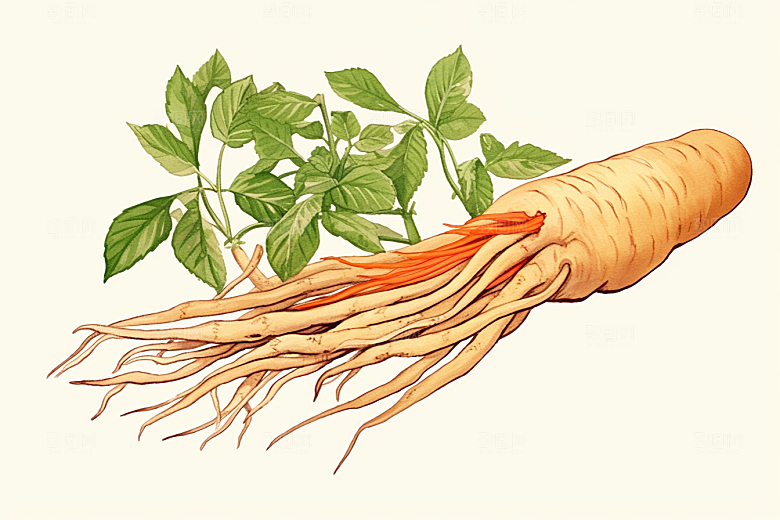 人参药方医疗插画