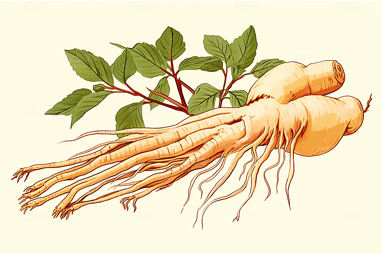 人参养生药方插画