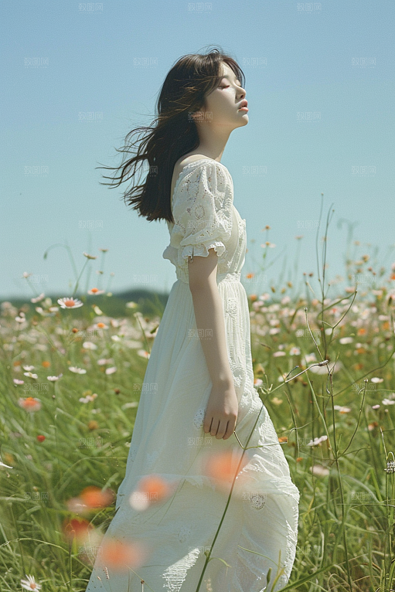 原野人像氛围服装摄影图
